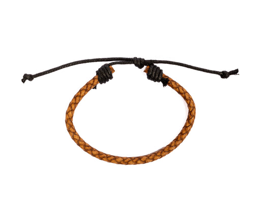 Bracelet tressé en cuir
