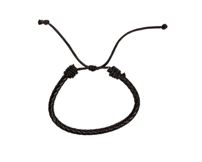 Bracelet tressé en cuir