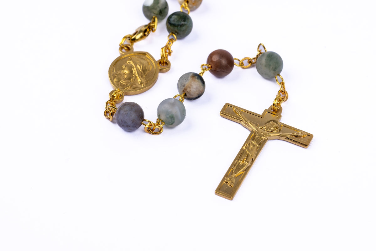 Chapelet d'Ambert (Martineau) agate indienne